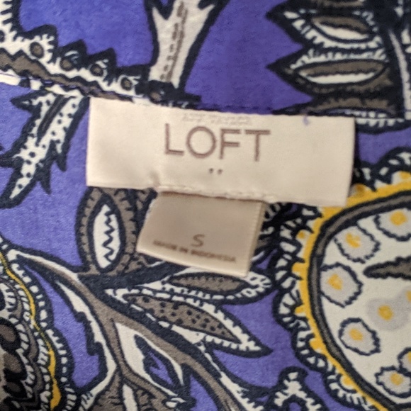 LOFT Blue Paisley with White Yellow Pattern - Picture 3 of 3